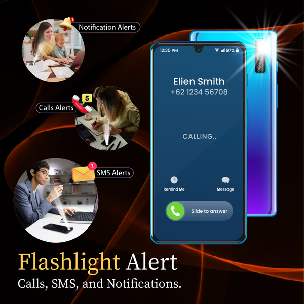 Flash Alert - Flash Call & SMS - عکس برنامه موبایلی اندروید