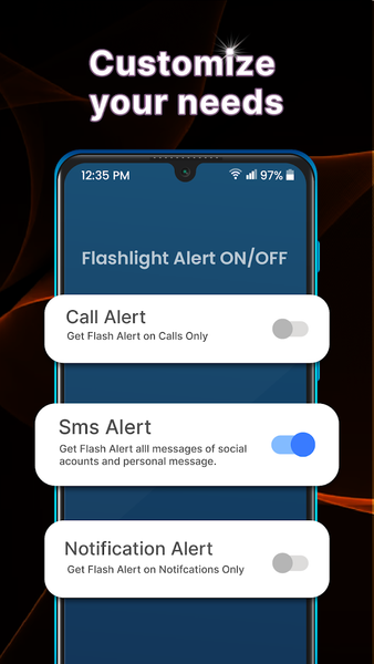 Flash Alert - Flash Call & SMS - عکس برنامه موبایلی اندروید