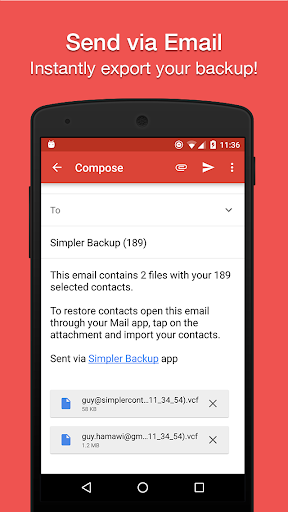 Easy Contacts Backup & Restore - Image screenshot of android app