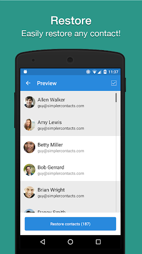 Easy Contacts Backup & Restore - Image screenshot of android app