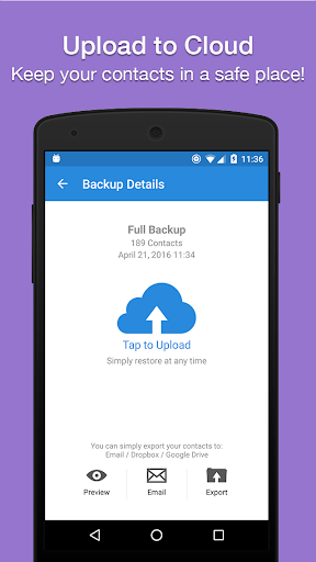 Easy Contacts Backup & Restore - Image screenshot of android app