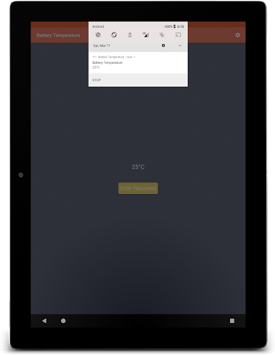 Battery Temperature - Image screenshot of android app