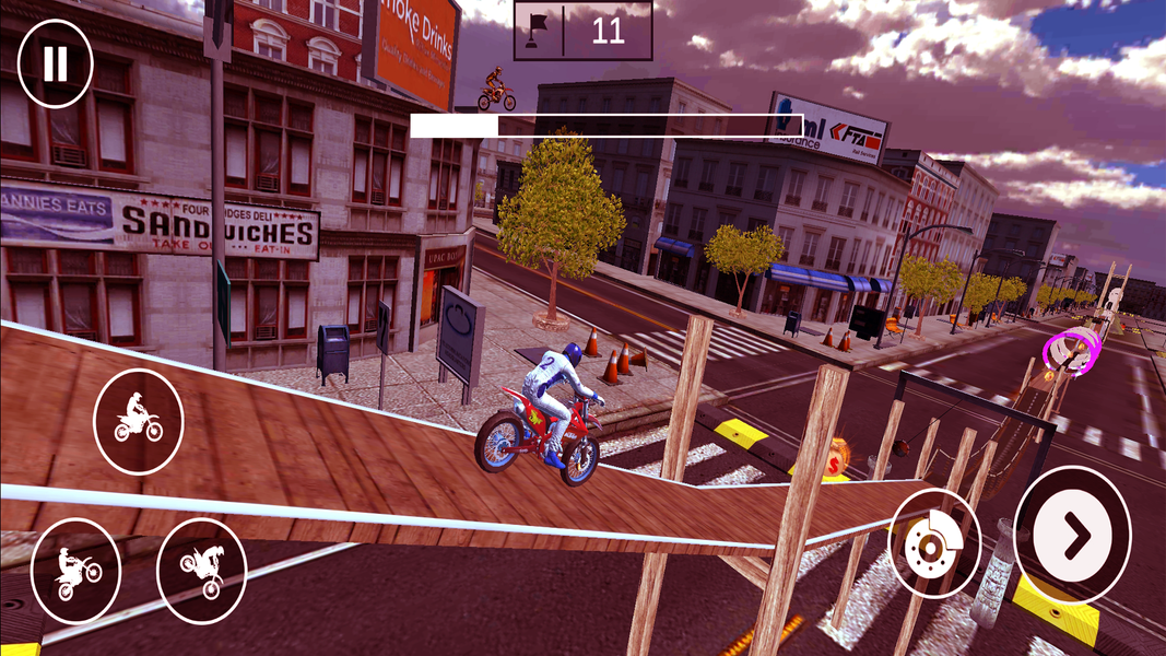 Superhero Bike Stunt Racing - Gameplay image of android game