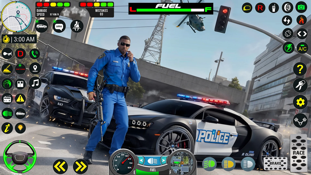 US Police Car Cop Simulator 24 - Gameplay image of android game