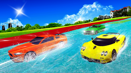 Water Slide Car Racing adventure ۲۰۱۹ - عکس بازی موبایلی اندروید