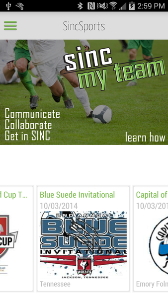 SincSports.com - Image screenshot of android app