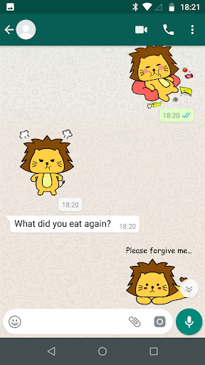 Singa Polah Stickers for WhatsApp - Image screenshot of android app