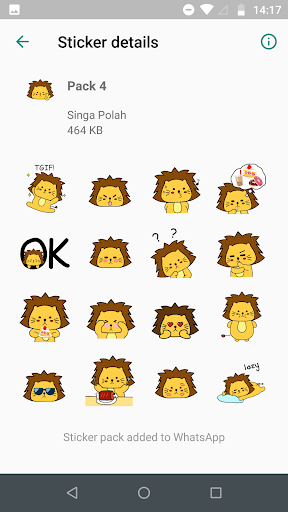 Singa Polah Stickers for WhatsApp - Image screenshot of android app