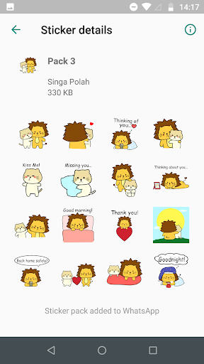 Singa Polah Stickers for WhatsApp - Image screenshot of android app