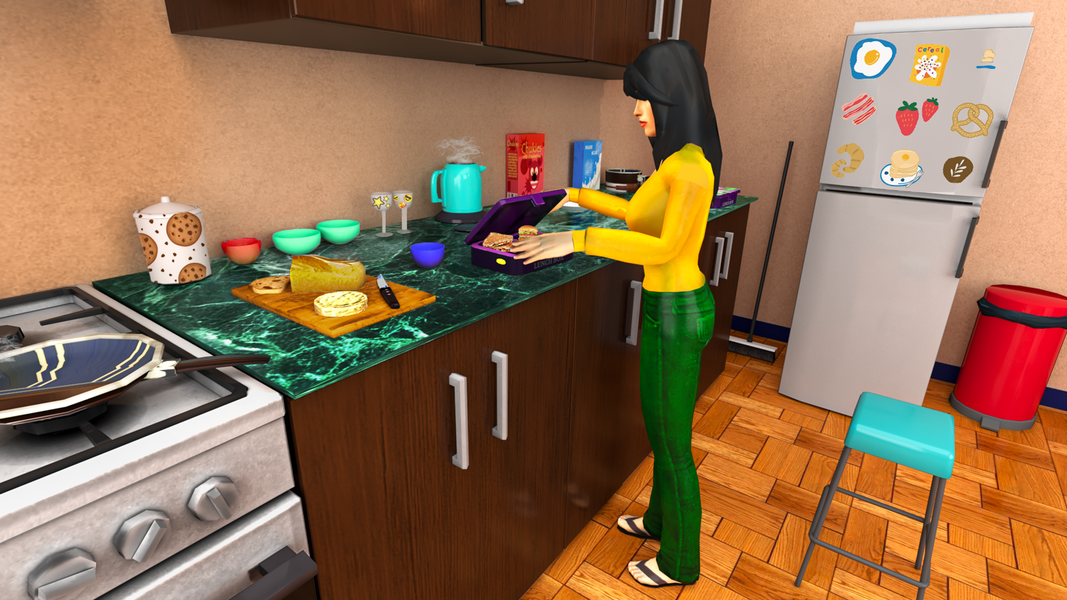 Virtual Mother Single Mom Sim - Gameplay image of android game