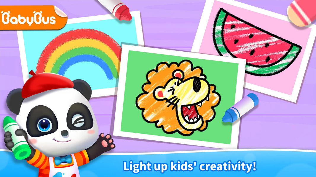 Baby Panda's Glow Doodle Game - Gameplay image of android game