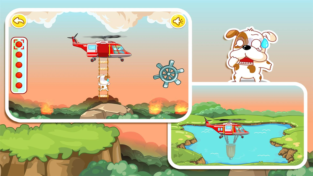 Little Panda Fireman - Gameplay image of android game