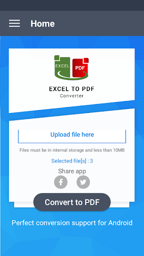 Excel to PDF Converter : xlsx - Image screenshot of android app