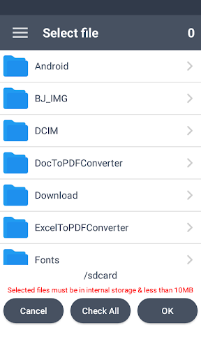 Excel to PDF Converter : xlsx - Image screenshot of android app