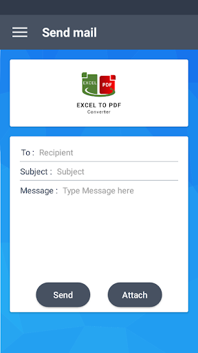 Excel to PDF Converter : xlsx - Image screenshot of android app