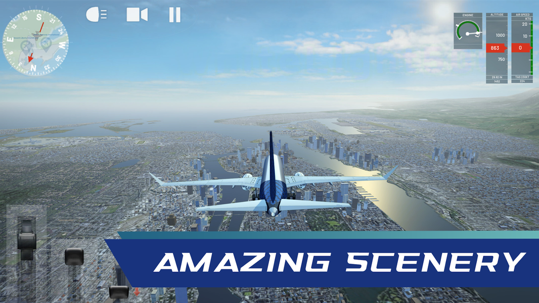 Flight Simulator: Plane Game - Gameplay image of android game