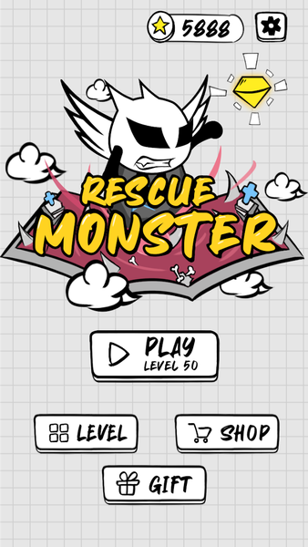 Rescue Monster - Rope Puzzle - عکس بازی موبایلی اندروید