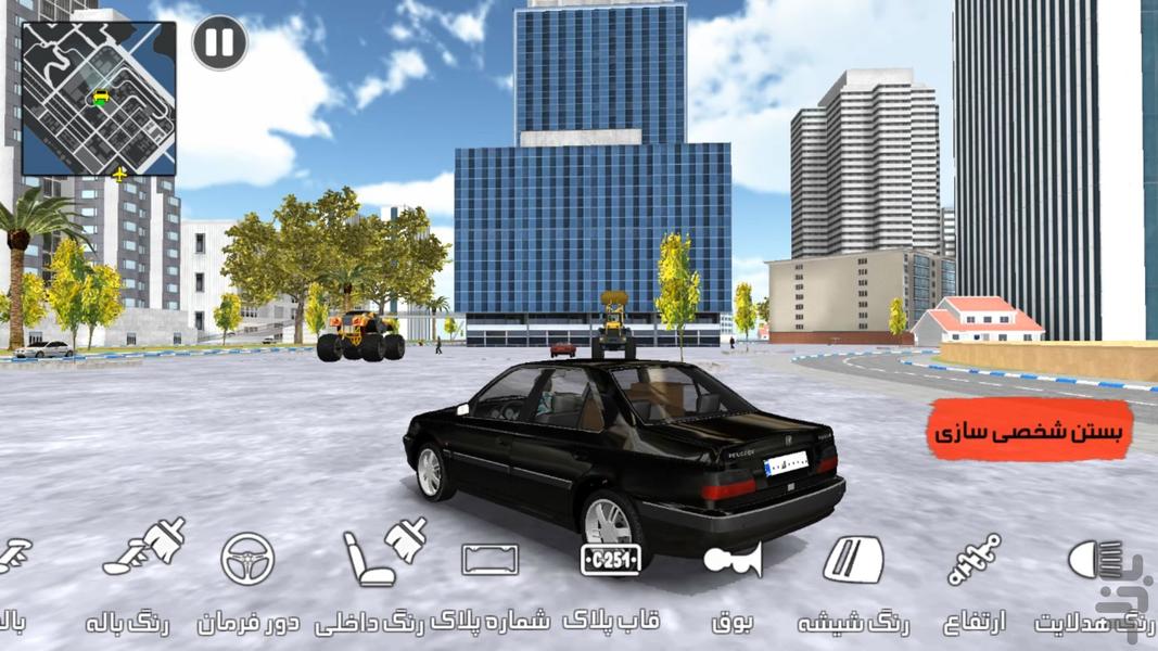 ماشین بازی پژو پارس : گشت آزاد - عکس بازی موبایلی اندروید