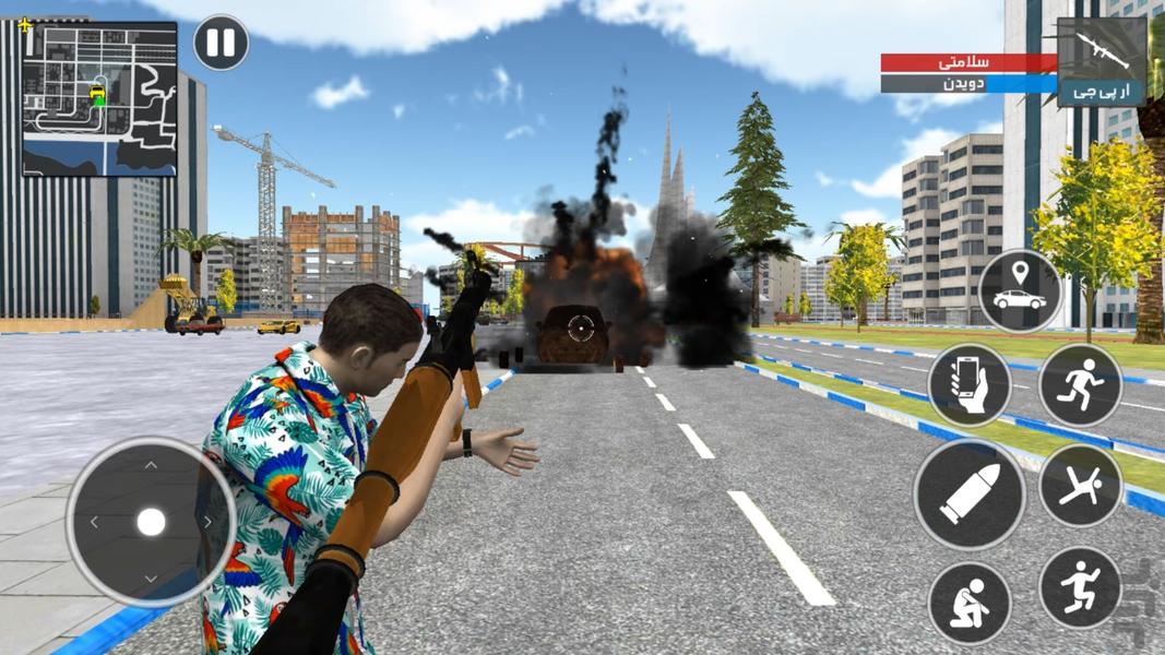 ماشین بازی پژو پارس : گشت آزاد - عکس بازی موبایلی اندروید