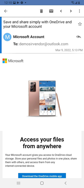 Mail App for Outlook & Hotmail - عکس برنامه موبایلی اندروید