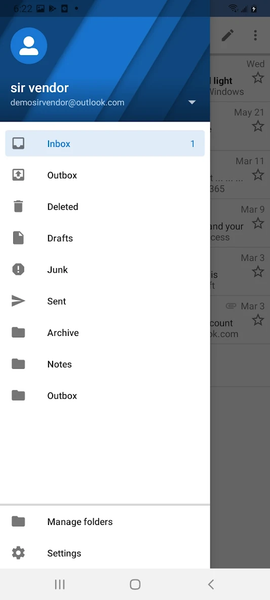 Email App for Hotmail - Image screenshot of android app