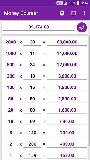 Money Counter - Image screenshot of android app
