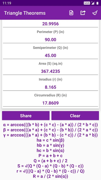 Geometry Calculator - Image screenshot of android app
