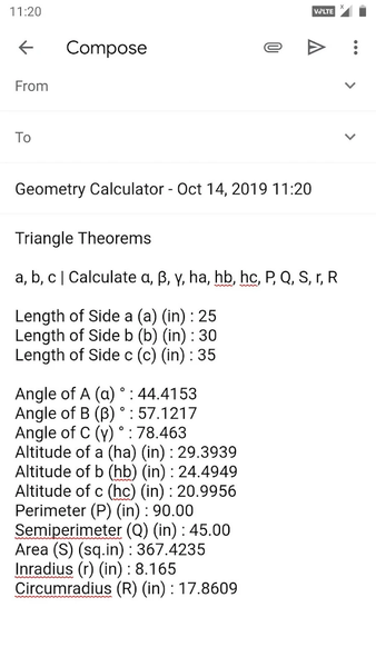 Geometry Calculator - Image screenshot of android app