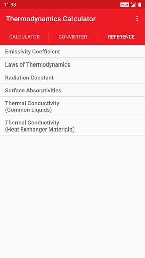 Thermodynamics Calculator - Image screenshot of android app