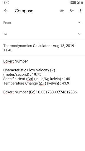 Thermodynamics Calculator - Image screenshot of android app