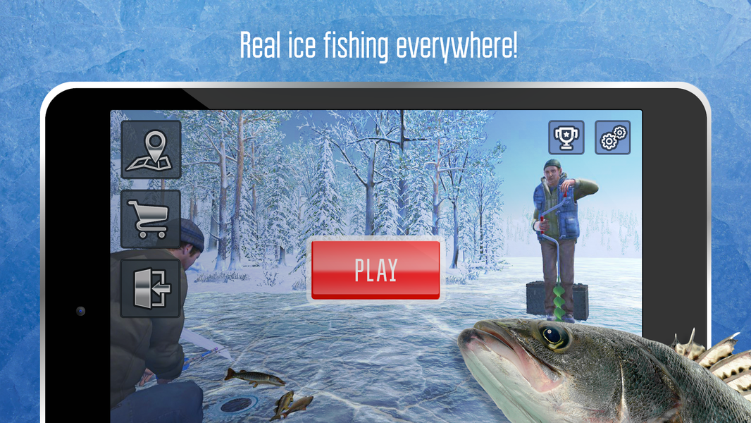 Ice fishing game. Catch bass. - Image screenshot of android app
