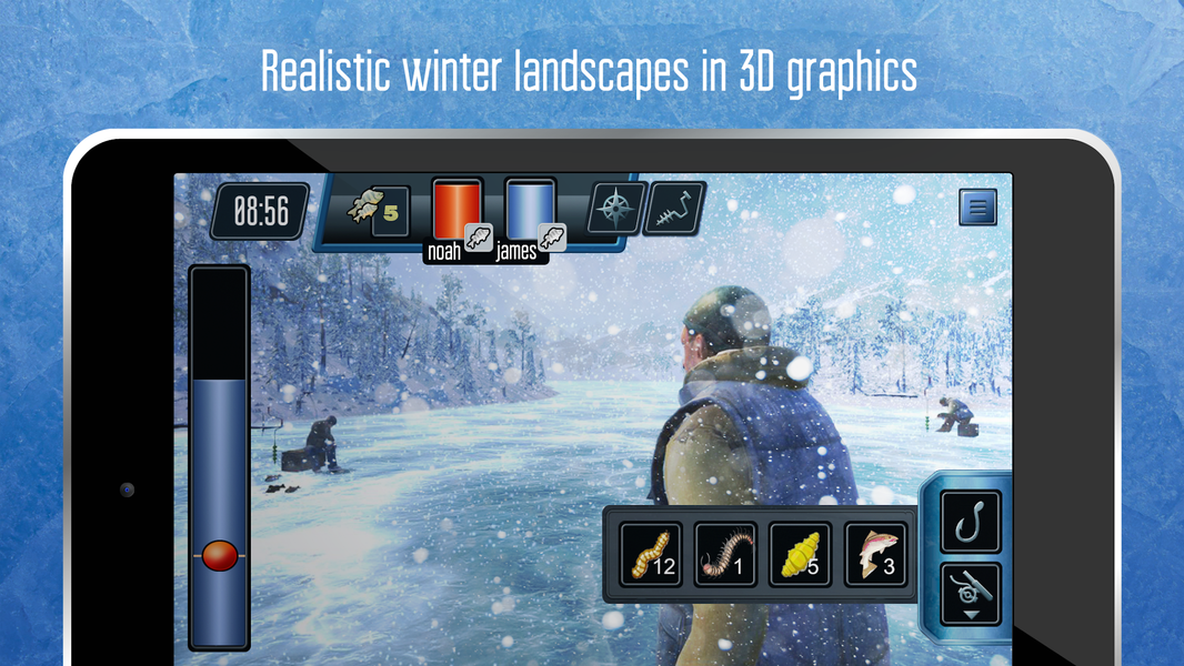 Ice fishing game. Catch bass. - Image screenshot of android app