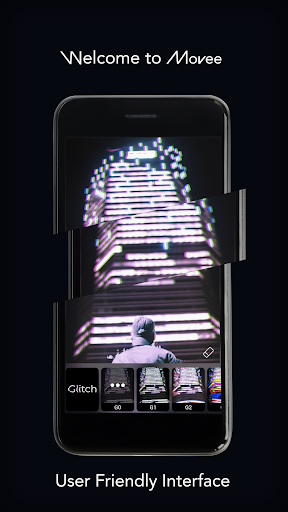 Movee: animate your photo with vhs glitch graphics - Image screenshot of android app