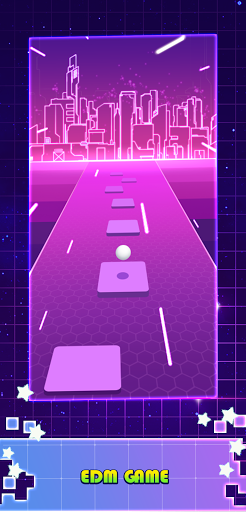Tiles Hop Ball - Neon EDM Rush - Gameplay image of android game