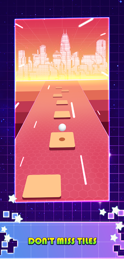 Tiles Hop Ball - Neon EDM Rush - Gameplay image of android game