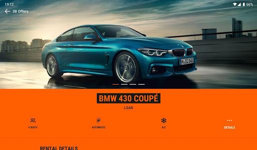 SIXT rent. share. ride. plus. - Image screenshot of android app