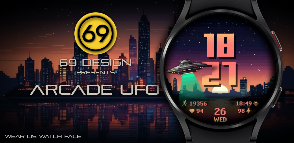 [69D] ARCADE UFO watch face - عکس برنامه موبایلی اندروید