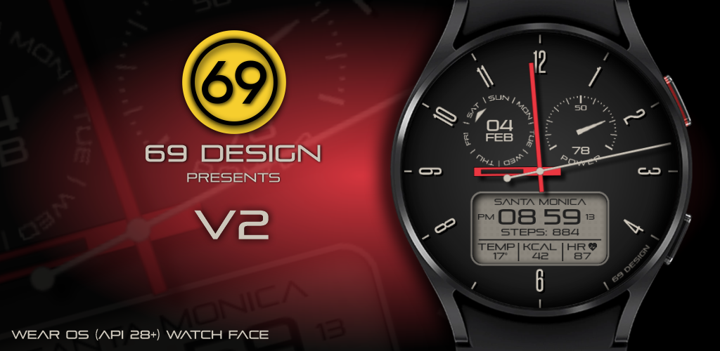 [69D] V2 - hybrid watch face - Image screenshot of android app