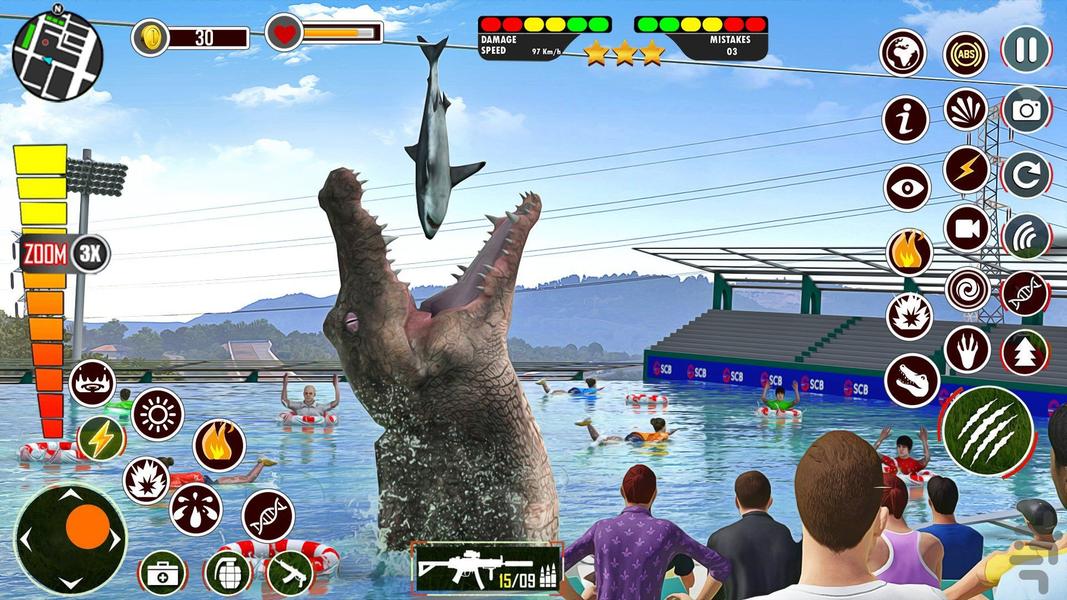 بازی حمله کروکودیل : بازی شبیه سازی - Gameplay image of android game