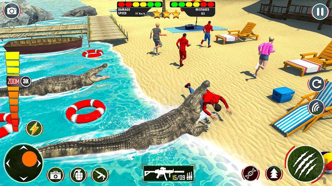 بازی حمله کروکودیل : بازی شبیه سازی - عکس بازی موبایلی اندروید