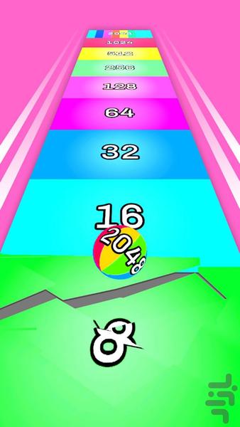 توپ دونده۲۰۴۸ : بازی تفننی جدید - عکس بازی موبایلی اندروید