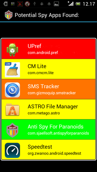 Anti Spy for Paranoids - Image screenshot of android app