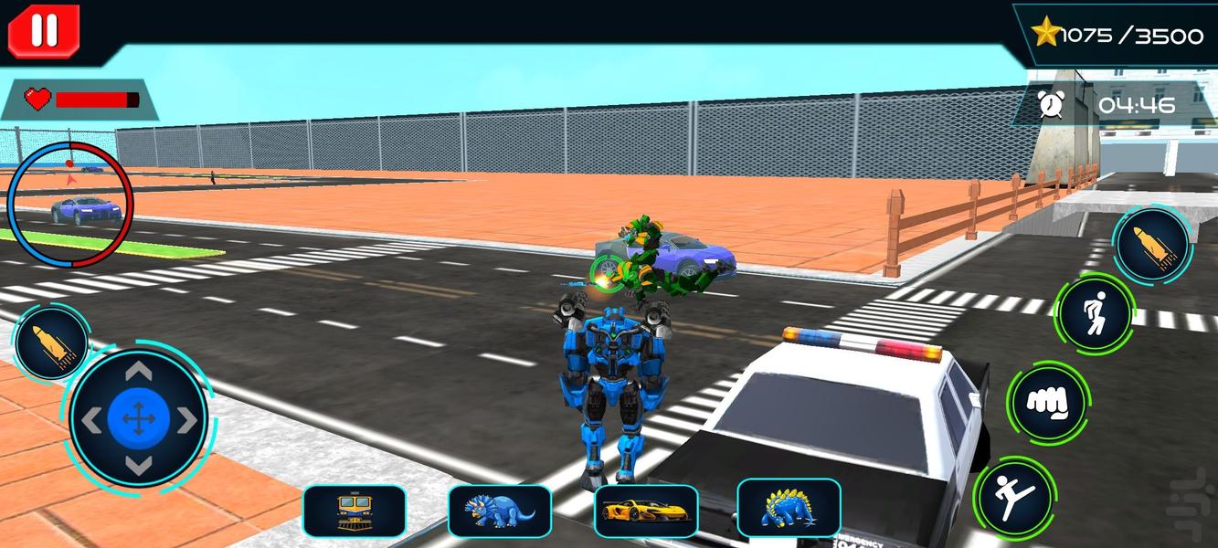 بازی ربات تبدیل شونده : بازی جدید - Gameplay image of android game