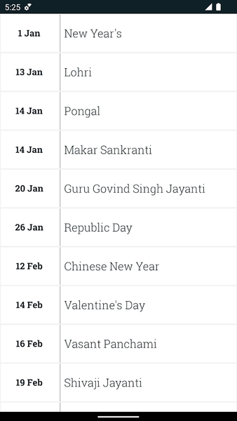 Calendar 2025 with Holiday - Image screenshot of android app