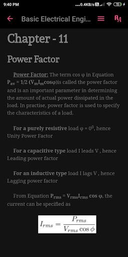Basic Electrical Engineering - Image screenshot of android app