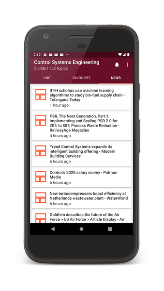 Control Systems Engineering - Image screenshot of android app