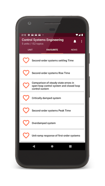 Control Systems Engineering - Image screenshot of android app
