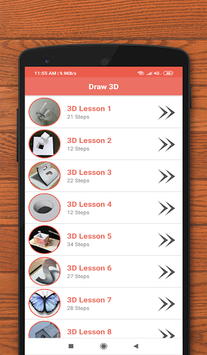 How to Draw 3D - 3D shapes drawing - Image screenshot of android app