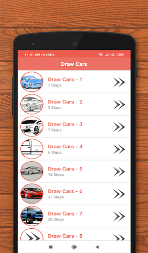 How to Draw Cars - Image screenshot of android app