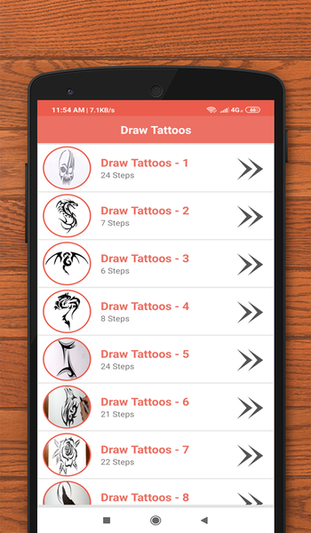How to Draw Tattoos Sketch - Image screenshot of android app
